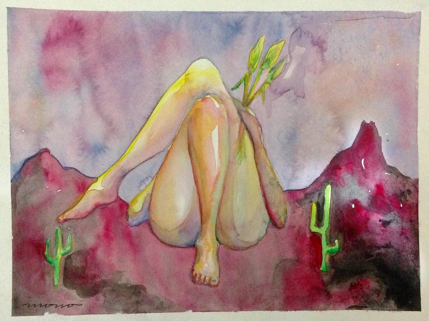 "El cruzar del desierto" por René González @mono_rrene en acuarela #art #waterc...