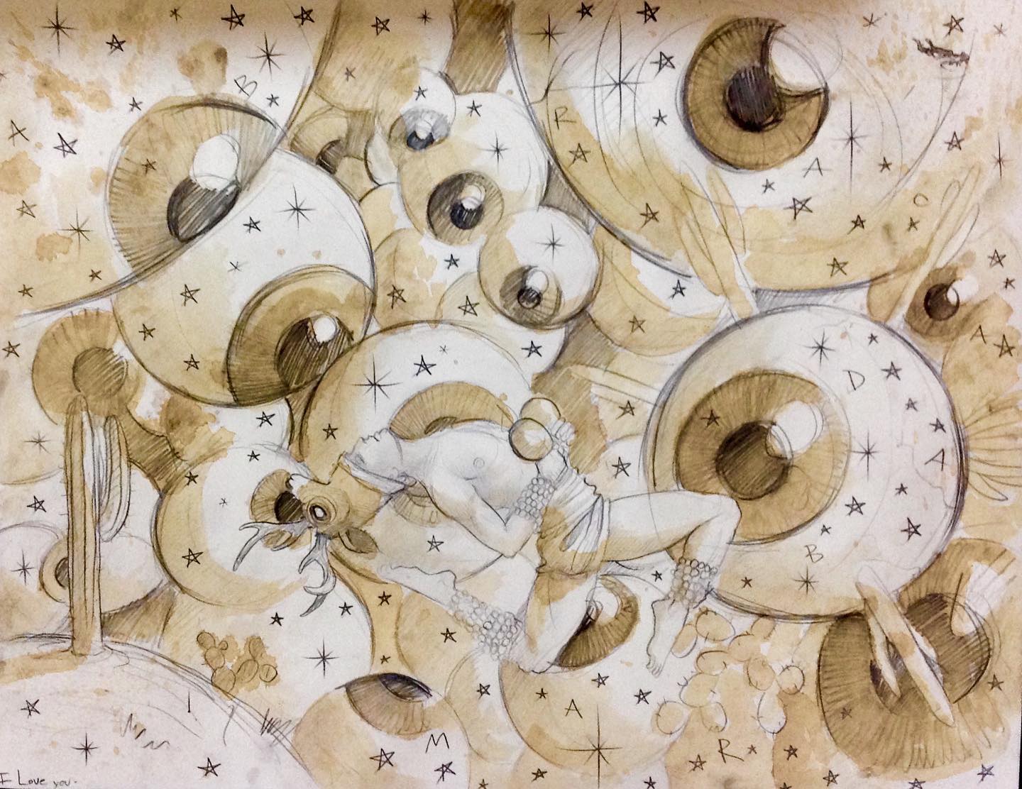 Obra "Desierto Aeroespacial" por abracadabraham @freedragonstyle en técnica mix...