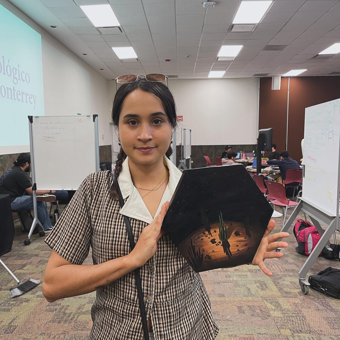 Obra realizada por Dámaris @damarisbojorpainting durante el hackathon NASA...